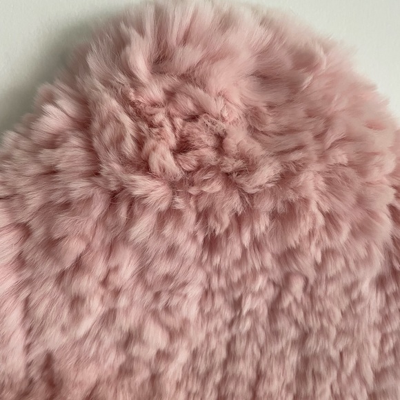 BOHO Fur poncho with leather fringes - Picture 4 of 8